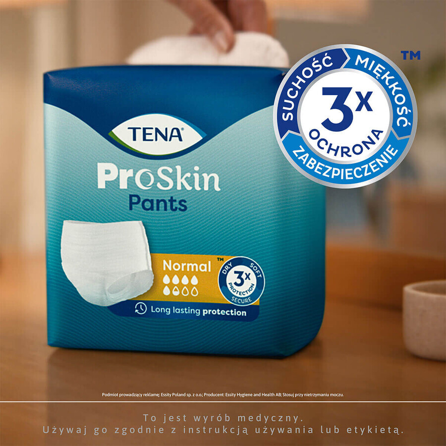 Tena Pants ProSkin, calzoncillos absorbentes, talla XL, 120-160 cm, Normal, 15 piezas