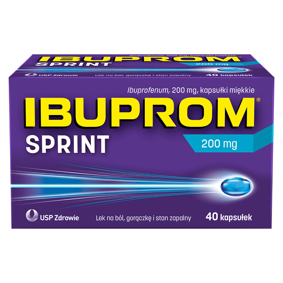 Ibuprom Sprint 200 mg, 40 capsule molli