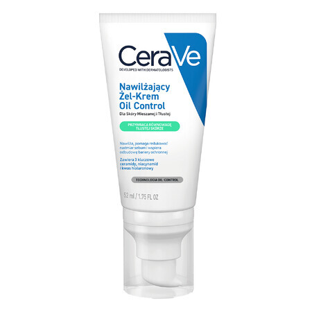 CeraVe Oil Control, moisturizing gel-cream, combination and oily skin, 52 ml