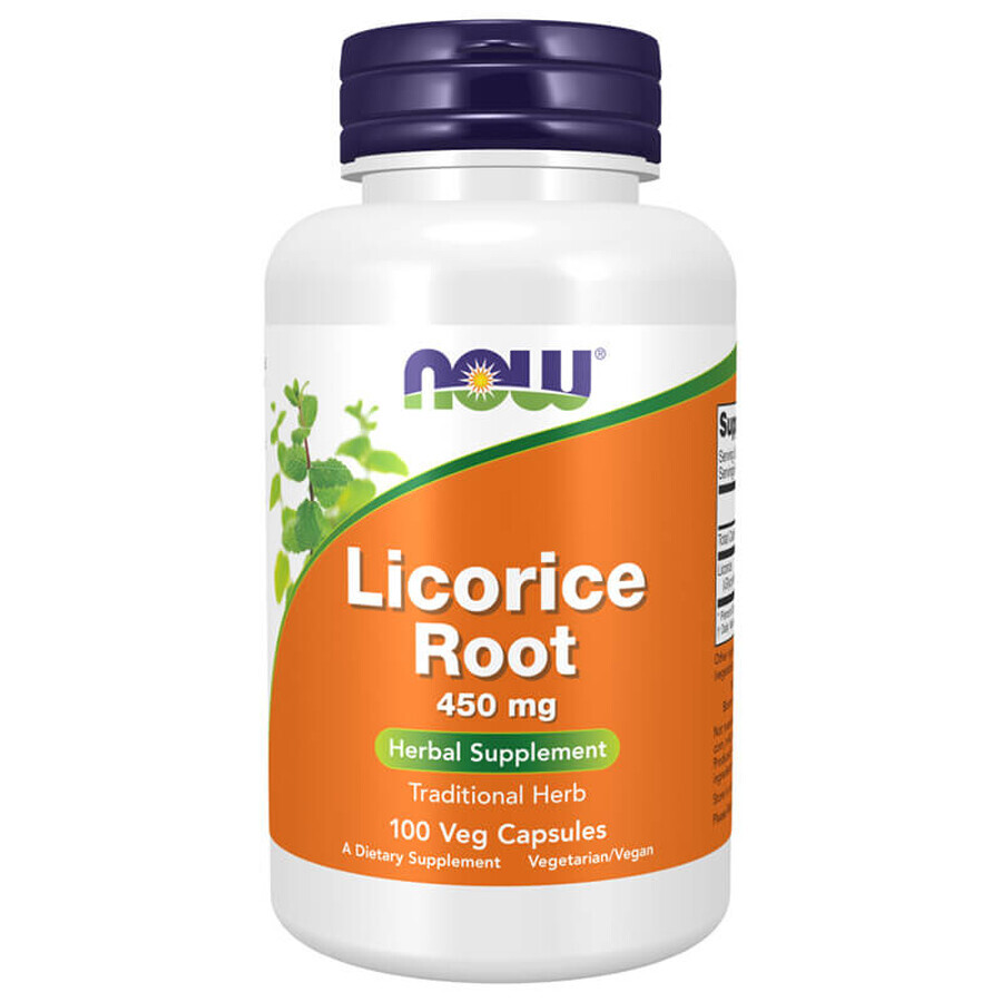 Now Foods Licorice Root, licorice root 450 mg, 100 capsules