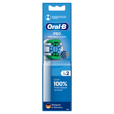 Oral-B Pro Precision Clean, punte di ricambio per spazzolino elettrico Clean Maximiser, 2 pezzi