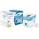 Brita Flow, distributore di filtri da 8,2 l con rubinetto, blu + filtro Maxtra Pro Pure Performance, 1 pz.