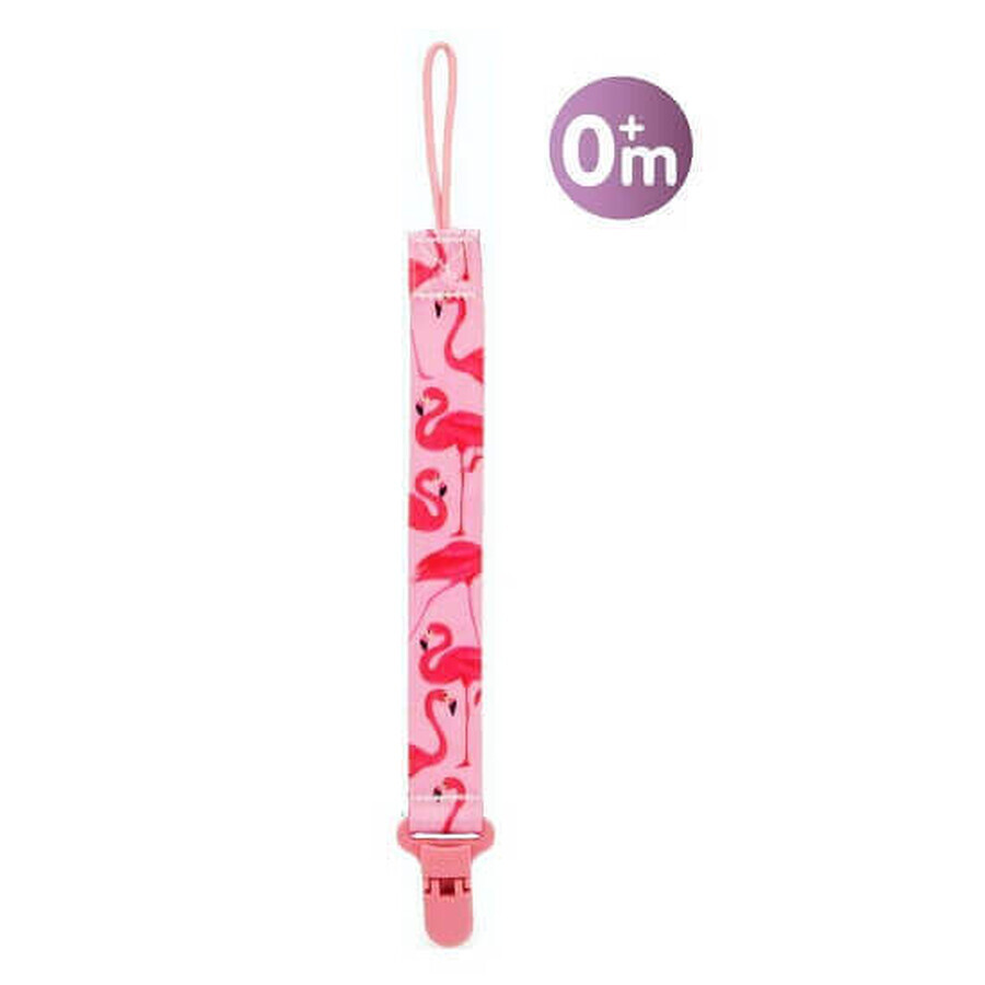 Decorated pacifier band, pink, 0 months+, Nuby