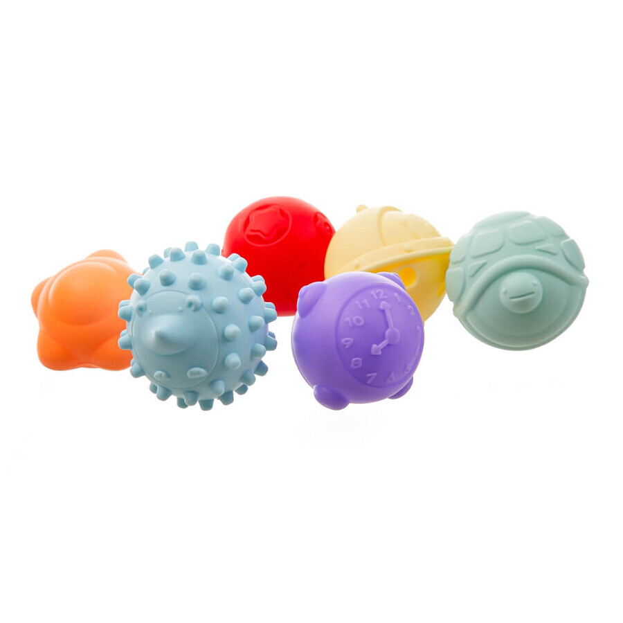 Ackuku, set of sensory balls, soft, 6 pieces