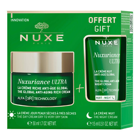 Nuxe Nuxuriance Ultra set, rica crema de día 50ml + crema de noche 15ml