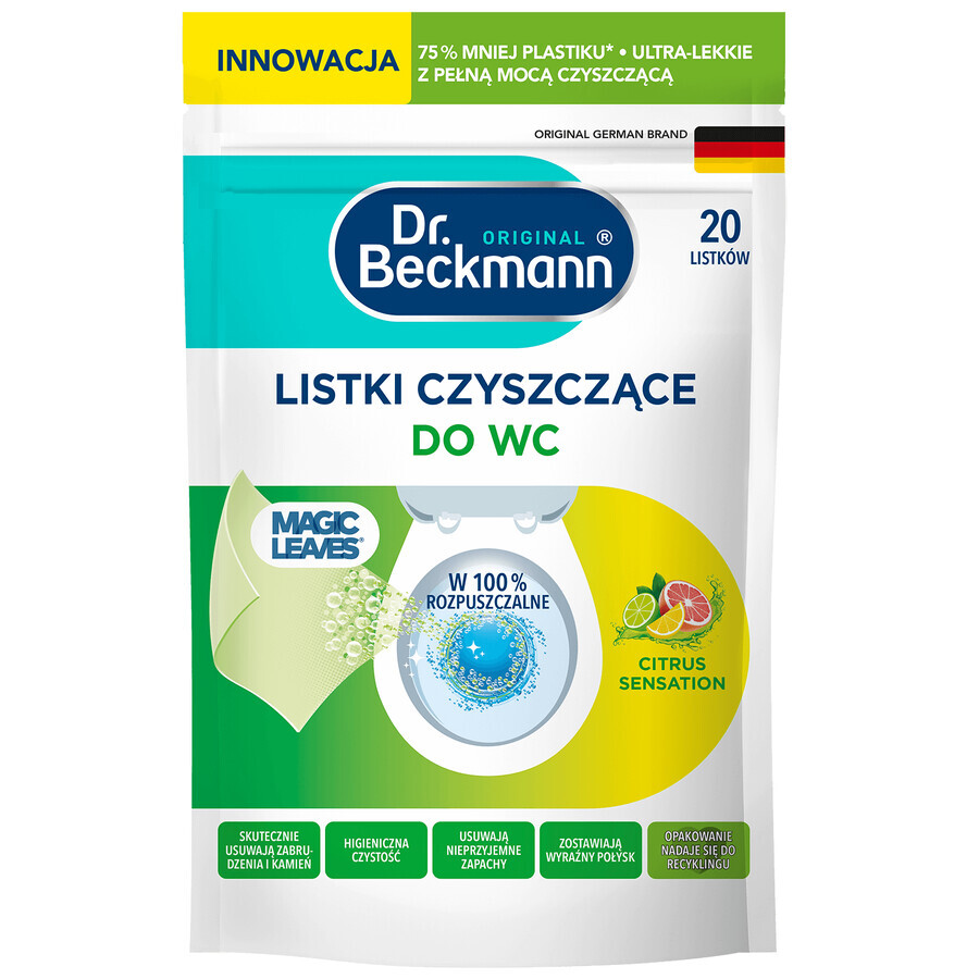 Dr Beckmann, strisce detergenti per WC, Citrus Sensation, 20 pz.