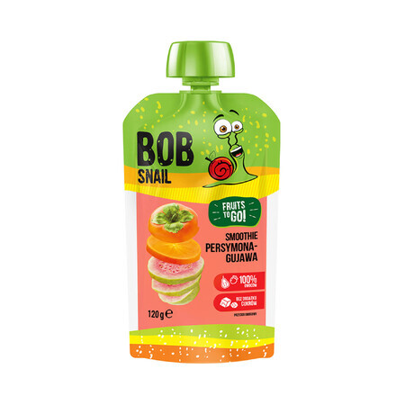 Bob Snail Fruits To Go Smoothie in tubo, cachi, guava, 120 g