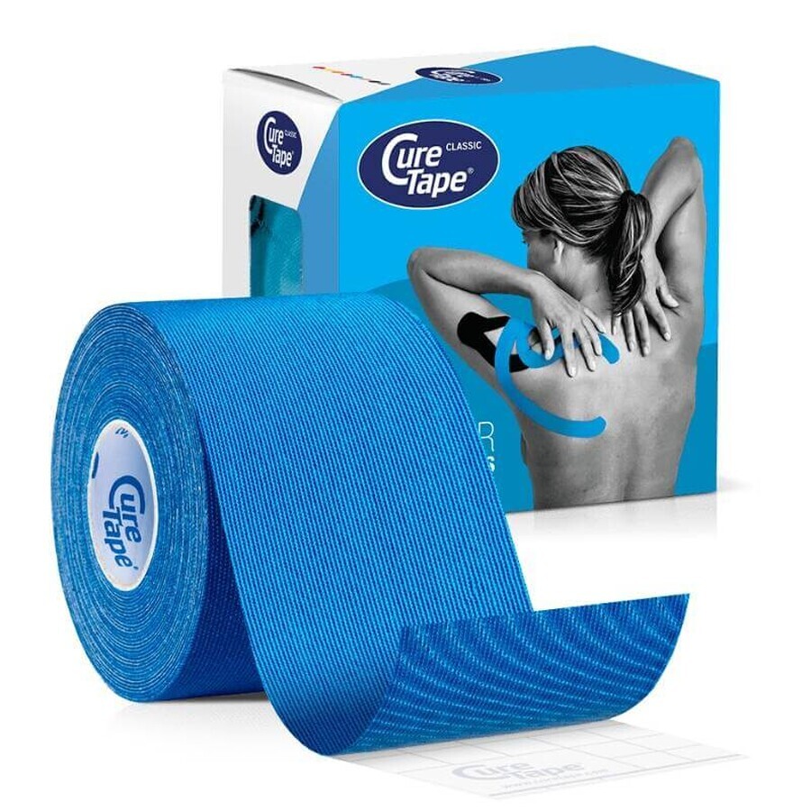 CureTape Classic, kinesiology tape, blue, 5 cm x 5 m, 1 pc