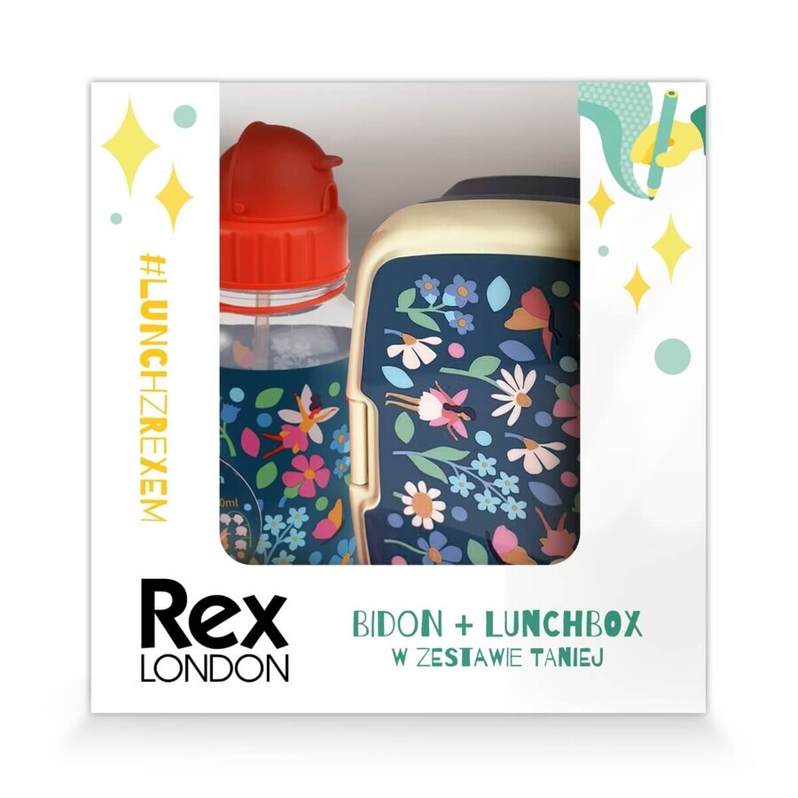 Set Rex London, scatola da pranzo per la colazione + scatola di latta, fate