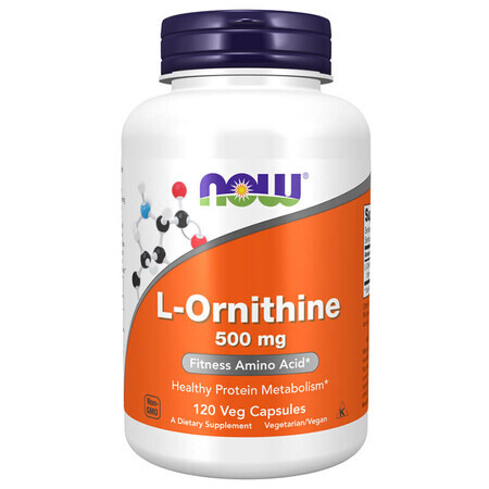 Now Foods L-Ornithin, L-Ornithin 500 mg, 120 Kapseln