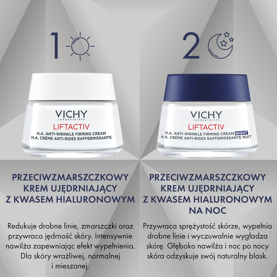 Set Vichy Liftactiv Supreme, crème de jour anti-rides 50 ml + crème de nuit anti-rides 50 ml