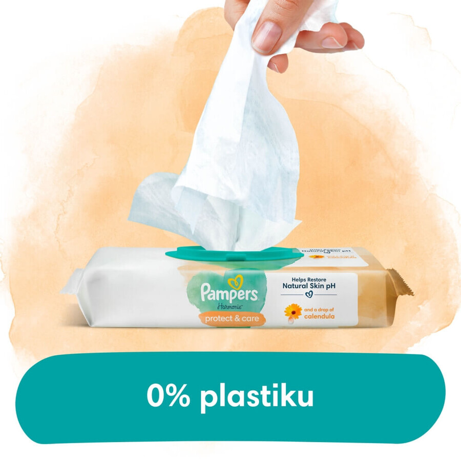 Pampers Harmonie Protect & Care, toallitas húmedas, 9 x 44 unidades