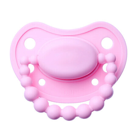 Luu Kids, ciuccio, posizionamento, silicone, Pink A Boo, 3-6 mesi, 1 pezzo