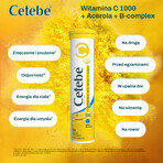 Cetebe Vitamina C 1000 + Acerola + Complejo B, sabor limón, 20 comprimidos efervescentes