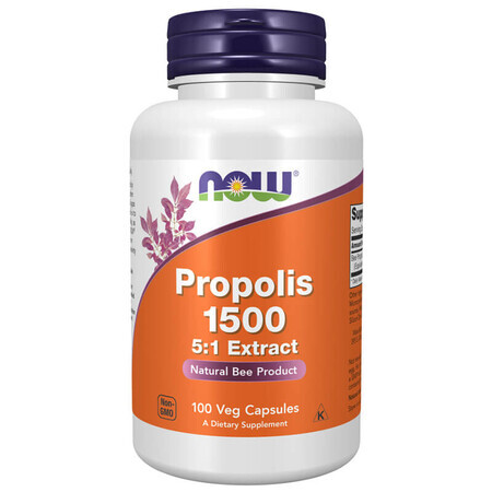 Now Foods Propoli 1500, 100 capsule vegane