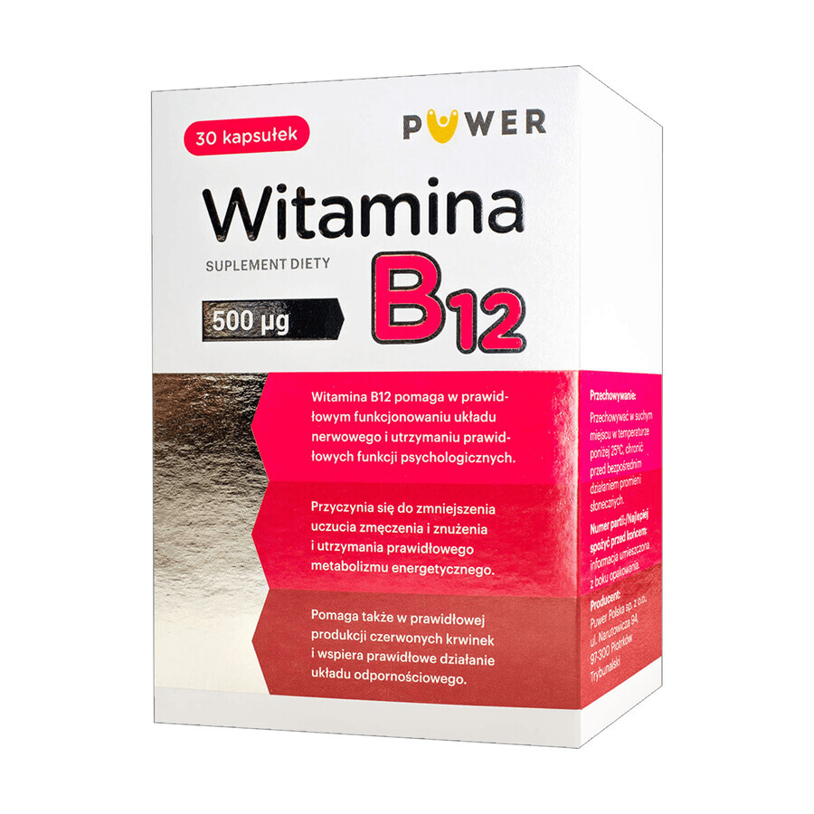 Vitamina B12 500 µg, 30 capsule