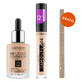 Catrice HD Liquid Coverage Foundation 24H, Fondotinta liquido, 030 Sand Beige, 30 ml + Correttore viso liquido, 005 Light Natural, 5 ml + Eyebrow Liner gratuito