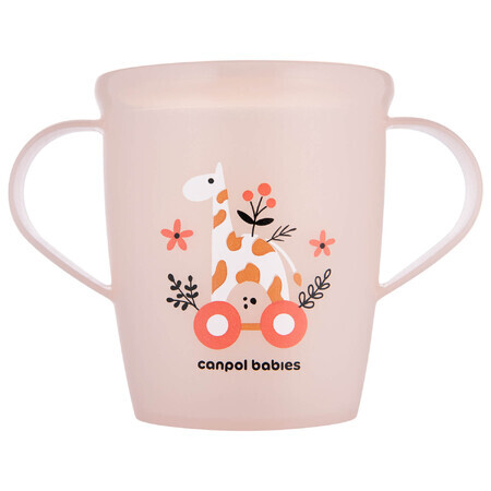 Canpol Babies, tazza aperta con manici, Toys, corallo, 2/101, da 12 mesi, 250 ml