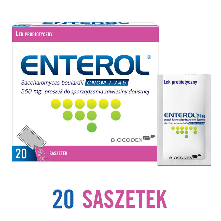 Enterol, 250 mg, 20 bustine