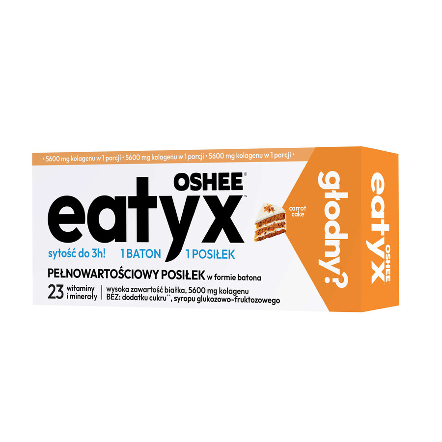 OSHEE Eatyx, bastoncino da tavola, torta di carote, 60 g