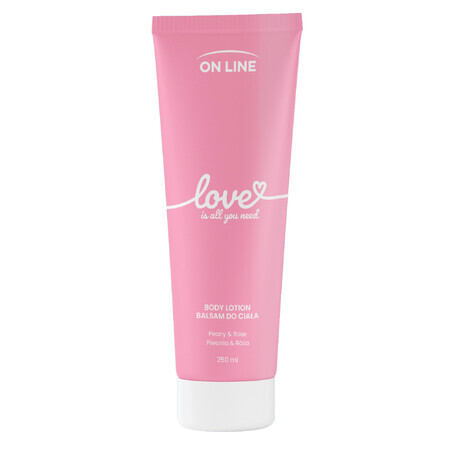 On Line Love, lozione per il corpo, peonia e acqua di rose, 250 ml