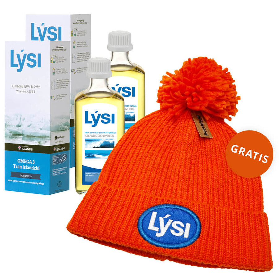 Lysi Complementos Alimenticios de Islandia, sabor natural, 2 x 240 ml + tapa gratis