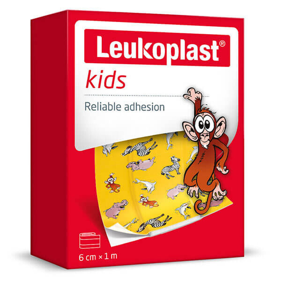 Set Leukoplast Kids, bende per bambini, impermeabili, 6 cm x 1 m, 2 pezzi