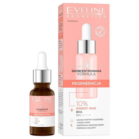 Eveline Cosmetics Concentrated Formula, regenerating serum, 10% AHA acids, 18 ml