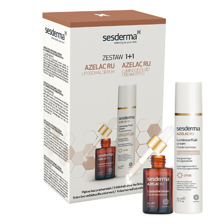 Kit Sesderma Azelac RU, ser lipozomic, 30 ml + emulsie iluminatoare SPF 50, 50 ml