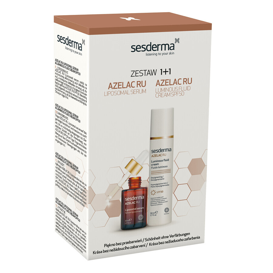 Kit Sesderma Azelac RU, ser lipozomic, 30 ml + emulsie iluminatoare SPF 50, 50 ml