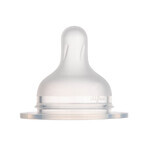 Canpol Babies, tettarella in silicone per biberon S-Shape XL, alimentazione rapida, 59/894, da 9 mesi, 2 pezzi