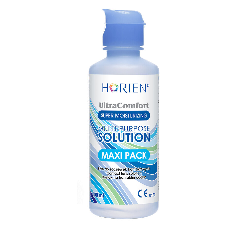 Horien Ultra Comfort soluzione multifunzionale, soluzione per lenti a contatto, confezione maxi, 360 ml + 100 ml