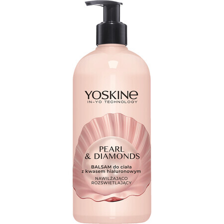 Yoskine Body Pearl & Diamonds, crema corpo con acido ialuronico, 400 ml