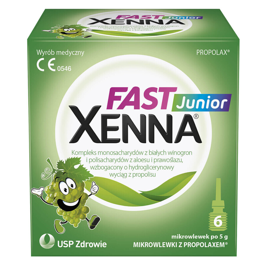 Xenna Fast Junior, microinfusione per bambini di età superiore a 1 anno, 6 unità