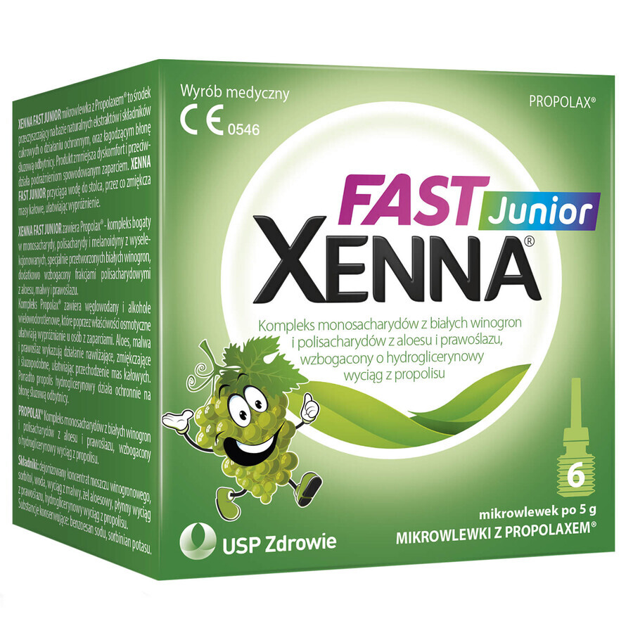 Xenna Fast Junior, microinfusione per bambini di età superiore a 1 anno, 6 unità