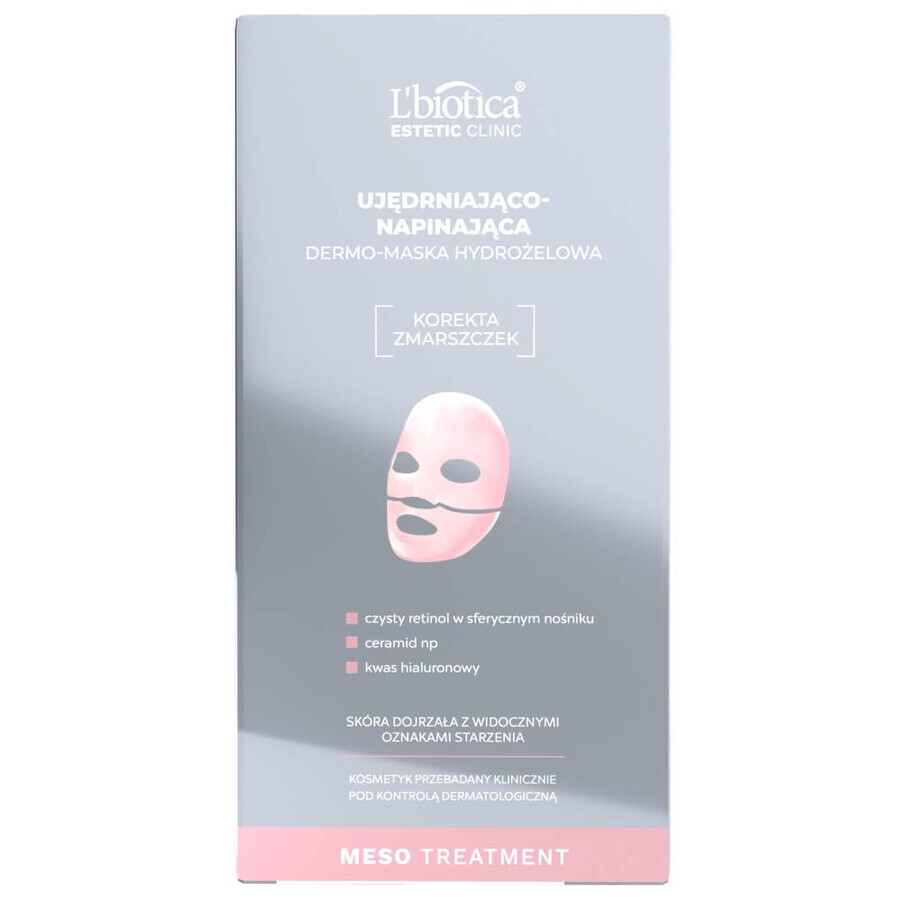 L'Biotica Estetic Clinic Meso set, maschera dermoidrogel rassodante e rassodante, 2 pezzi