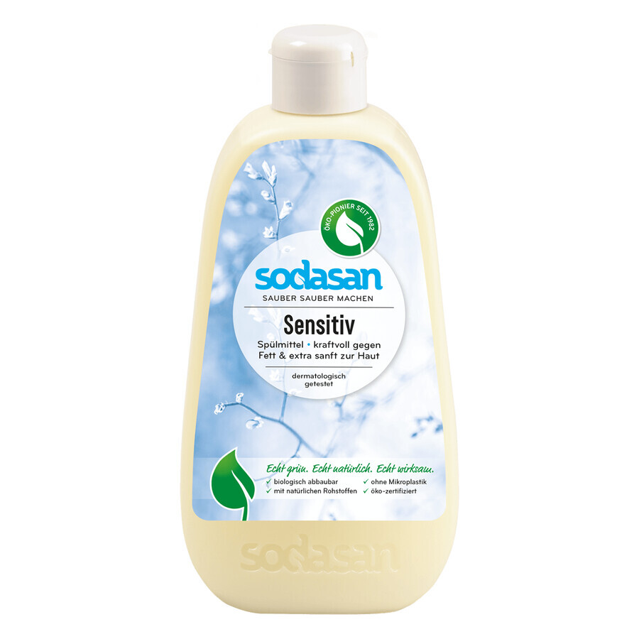 Sodasan Sensitiv, detersivo per piatti con aloe vera, biologico, 500 ml