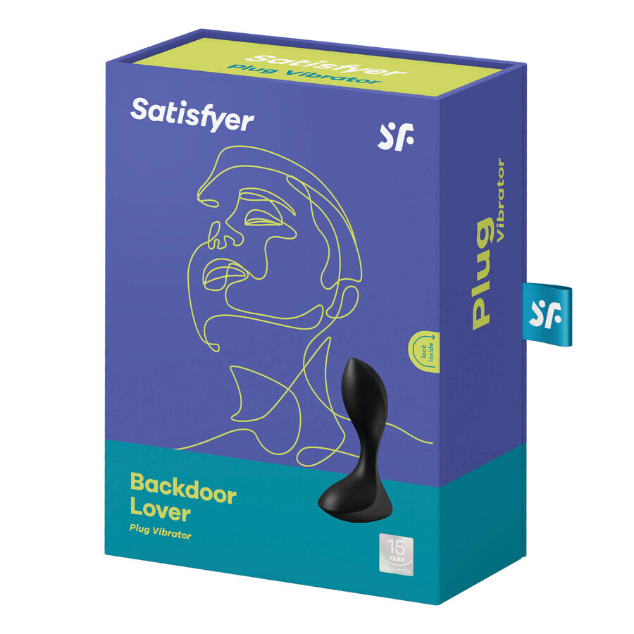 Satisfyer Backdoor Lover, plug anale vibrante, nero