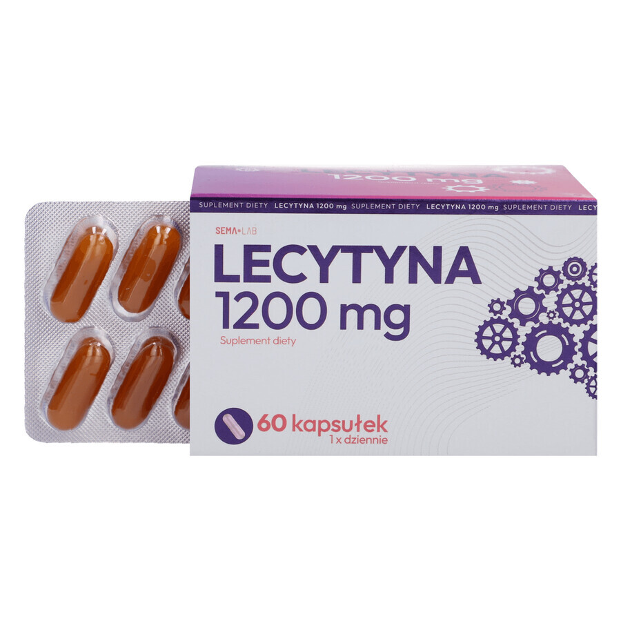 SEMA Lab Lecitina 1200 mg, 60 capsule morbide