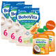 BoboVita Tasty Dinner Set Porridge con latte e riso, 3 frutti, senza glutine, dopo 6 mesi, 3 x 230 g + Mousse in tubo, banana con mango e cocco, 2 x 80 g gratis