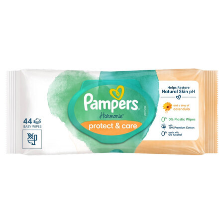 Pampers Harmonie Protect & Care, vochtige doekjes, 44 stuks