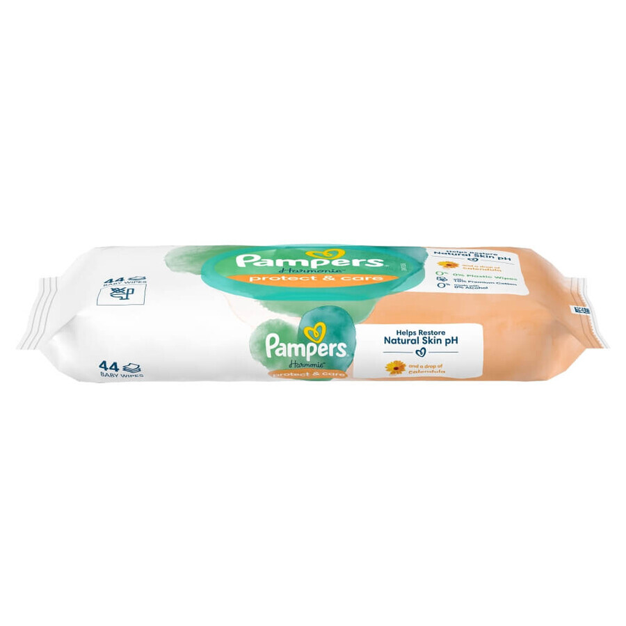 Pampers Harmonie Protect & Care, vochtige doekjes, 44 stuks