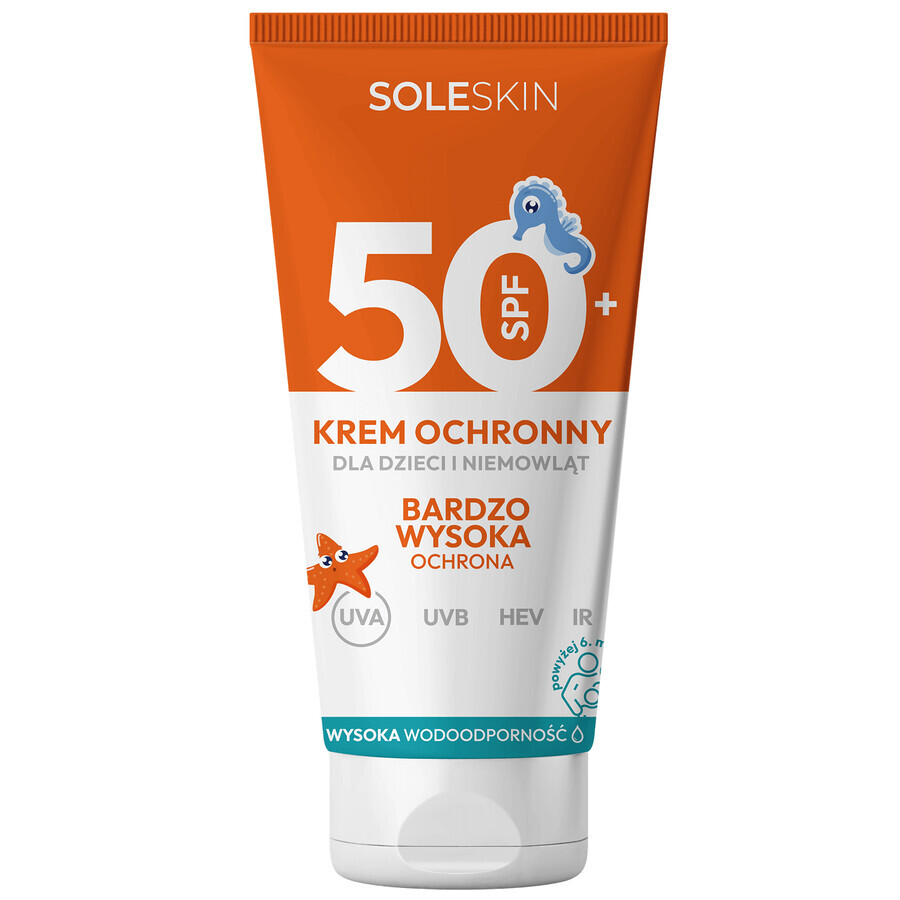 Soleskin Kids, crema protettiva per neonati e bambini, SPF 50+, da 6 mesi, 100 ml