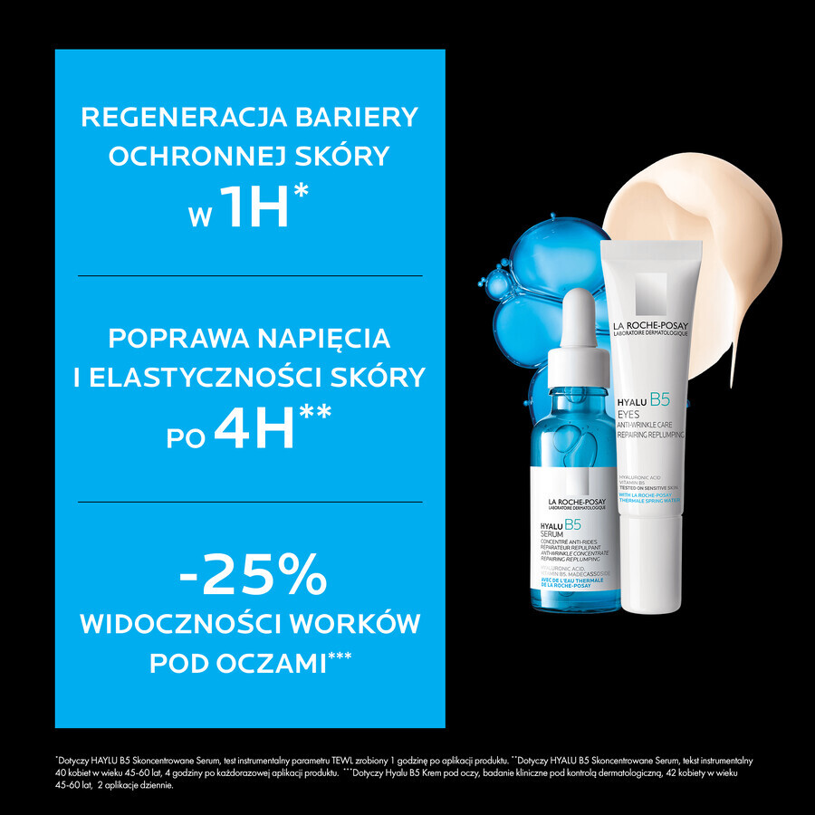 Kit La Roche-Posay Hyalu B5, siero antirughe 30 ml + crema contorno occhi antirughe 15 ml