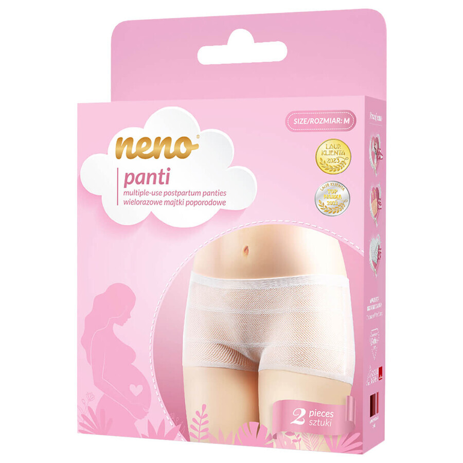 Neno Panties, reusable postnatal panties, size M, 2 pieces