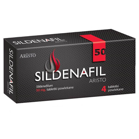 Sildenafil Aristo 50 mg, 4 compresse