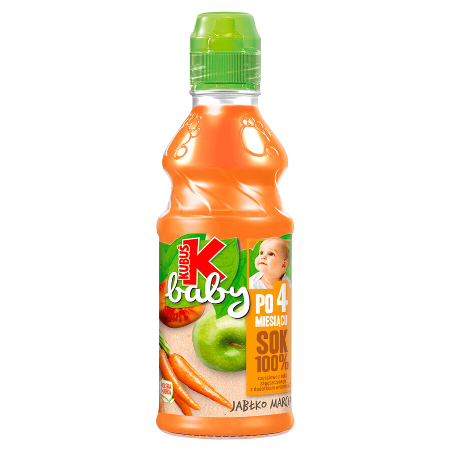 Kubuś Baby-Saft 100%, nach 4 Monaten, Apfel, Karotte, 300 ml