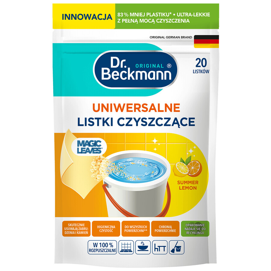 Dr Beckmann, tamponi per la pulizia, multifunzionali, limone estivo, 20 pezzi