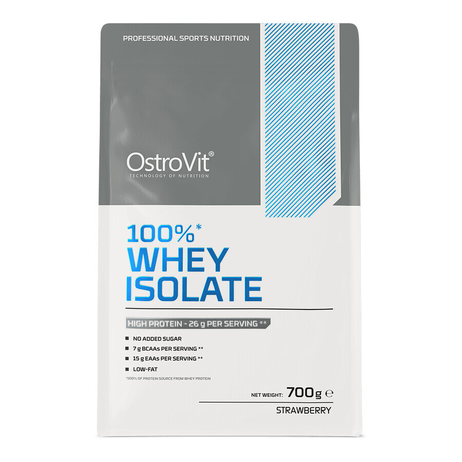 OstroVit 100% Molkenisolat, Erdbeergeschmack, 700 g