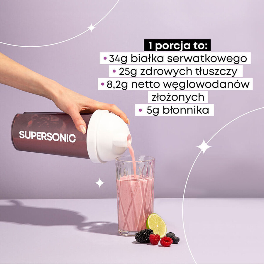 Supersonic Keto Meal, gusto cioccolato cremoso, 800 g + shaker, 700 ml gratis